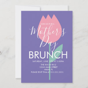 Mother's Day Brunch Tulip Floral Invitation