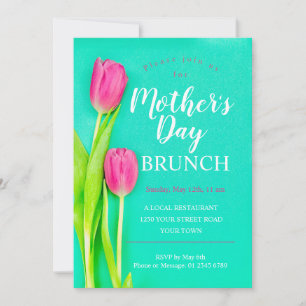 Mother's Day Brunch Tulip Floral Invitation