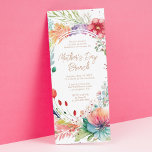 Mother's Day Brunch Watercolor Wildflowers Floral Invitation<br><div class="desc">Mother's Day Brunch Watercolor Wildflowers Floral Invitations Invites Einvites features pretty country watercolor flowers in red, orange, yellow, purple and pink on a white background with your Mother's Day Brunch Floral Invitation information. Available as a physical paper invitation or as an instant digital dowload einvite. Designed for you by Evco...</div>