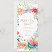 Mother's Day Brunch Watercolor Wildflowers Floral Invitation (Front)