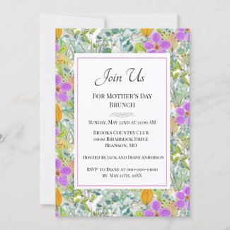 Mother's Day Brunch Wildflowers Greenery Holiday