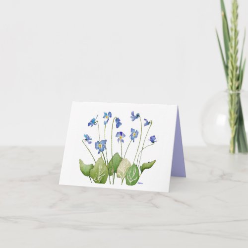  Mothers Day Bunch of Violet Flowers  Card