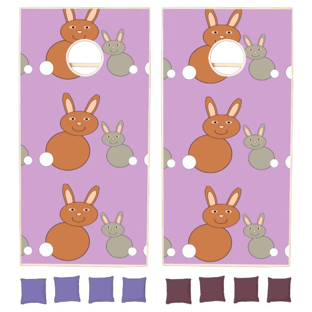 Mothers Day Bunnies Cornhole Set (Set)