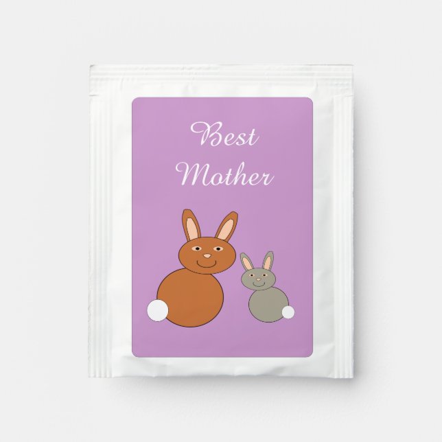 Mothers Day Bunnies Custom Best Mother Tea Bag Drink Mix (Front)