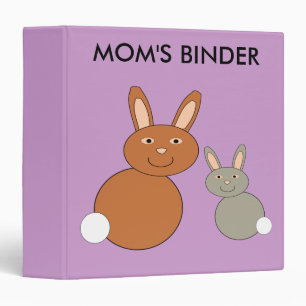 Mothers Day Bunnies Custom Binder