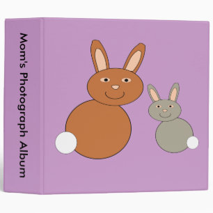 Mothers Day Bunnies Custom Photo Album 3 Ring Binder