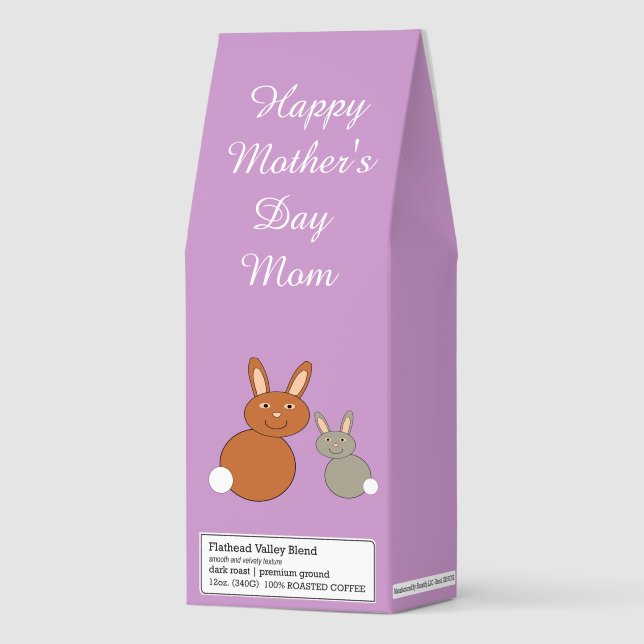 Mothers Day Bunnies Custom Roasted Coffee (Front)