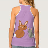 Mothers Day Bunnies Ladies Tank Top (Back)