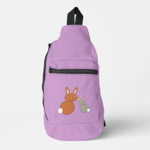 Mothers Day Bunnies Patterned Sling Bag