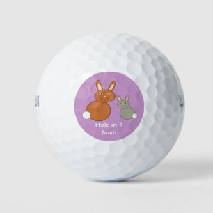 Mothers Day Bunnies Personalized Golf Ball