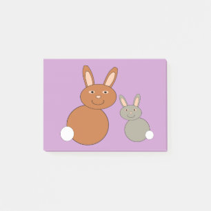Mothers Day Bunnies Post it notes Pad