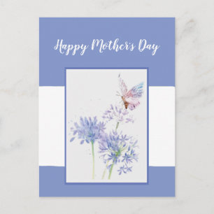 Mother's Day Butterfly Garden Flowers Postcard