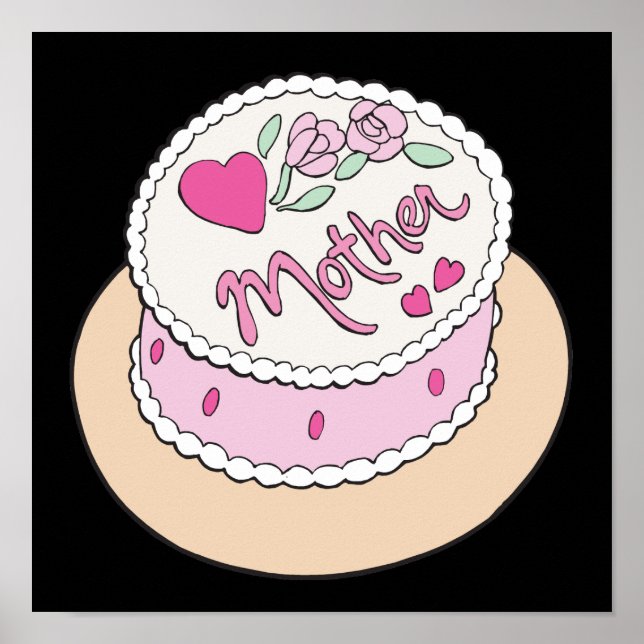 Mothers Day Cake Poster (Front)