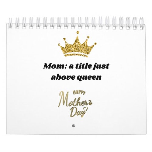 Mothers day calendar