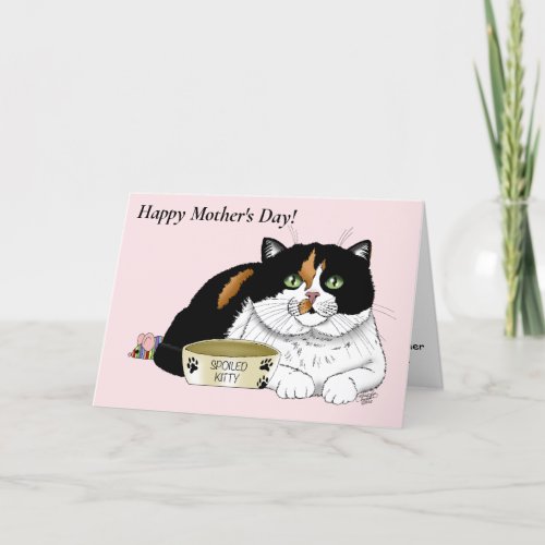 Mothers Day Calico Cat Holiday Card