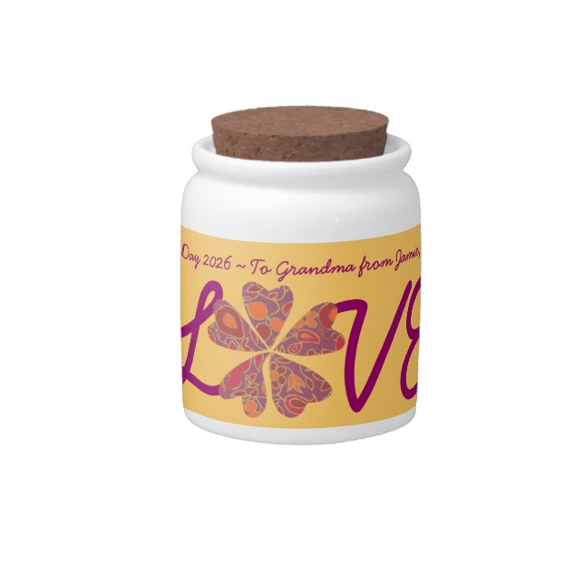 Mother's Day Candy Container Jar (Front)