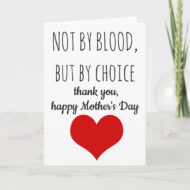 Mother's Day Card - Adoptive Mom Card - Step-Mom (Front)