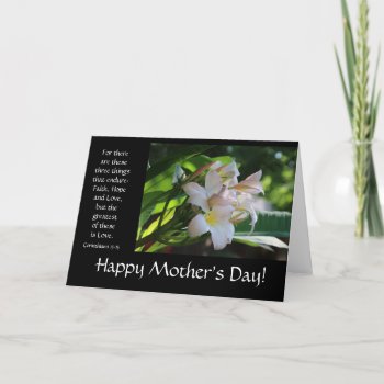 Mother's Day Card  Floral  Bible Verse About Love Card by PicturesByDesign at Zazzle