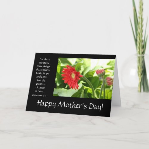 Mothers Day Card floral bible verse about love Card