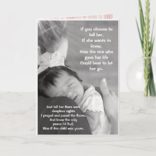 Mother's Day Card - For Adoptive or Birth Mom
