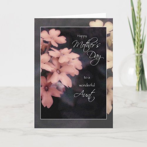 Mothers Day Card for Aunt Peach Garden Phlox