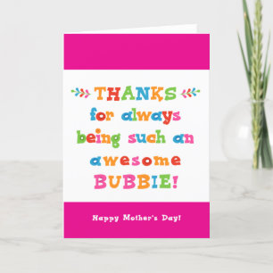 Mother's Day Card for Bubbie