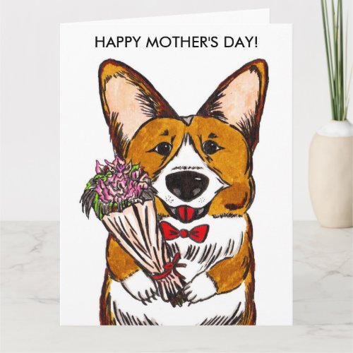 Mothers Day Card for Corgi Moms