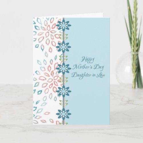 Mothers Day Card for Daughter in Law Flowers