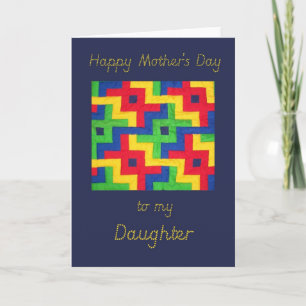 Mother's Day Card for Daughter - Patchwork Quilt