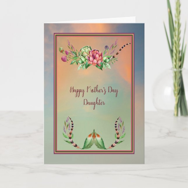 Mother's Day Card for Daughter Sky Design (Front)