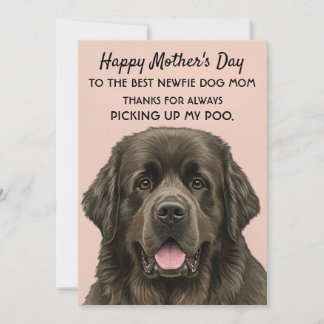 Mother's Day Card for Dog Newfie Mom