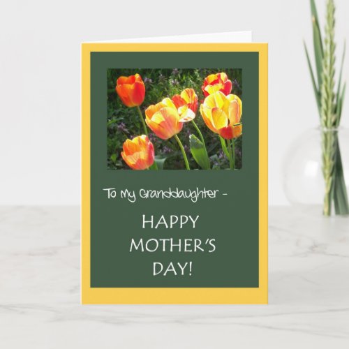 Mothers Day Card for Granddaughter _ Tulips
