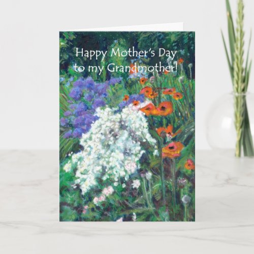 Mothers Day Card for Grandmother _ Summer Garden