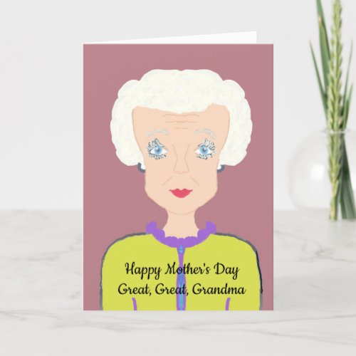 Mothers Day Card for Great Great Grandma