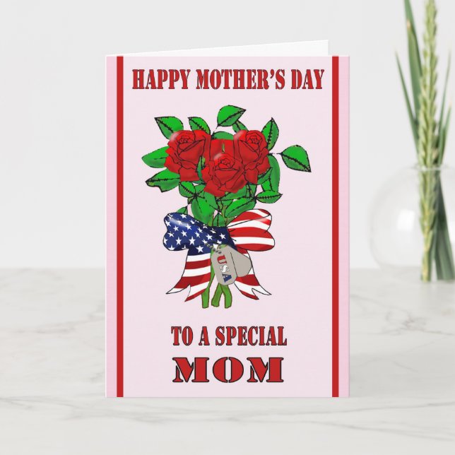 Mother's Day Card for Military Mom (Front)