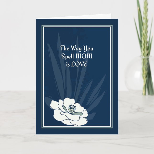 Mother's Day card for Mom Dark Blue (Front)