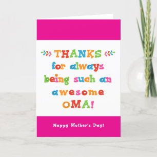 Mother's Day Card for Oma