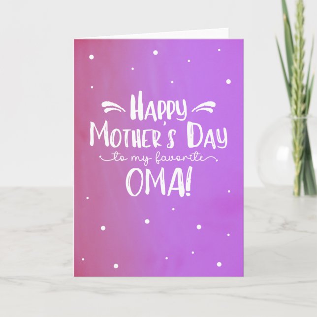 Mother's Day Card for Oma (Front)