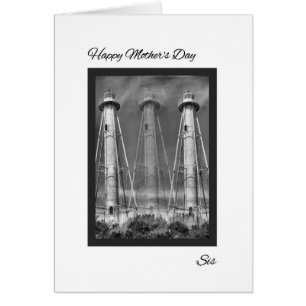 Mother's Day Card for Sis with Lighthouses