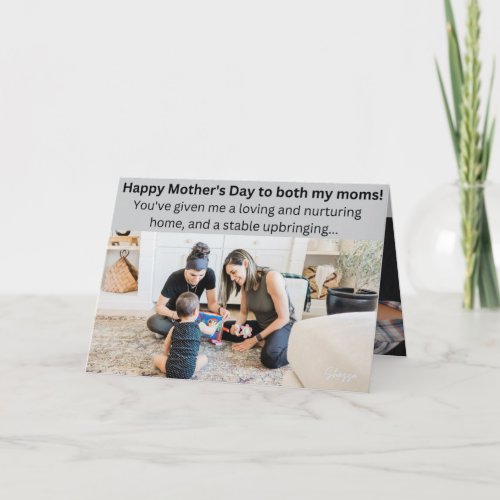 Mothers Day card for two moms