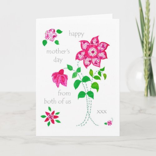 Mothers Day Card from Both of Us _ Pink Flowers