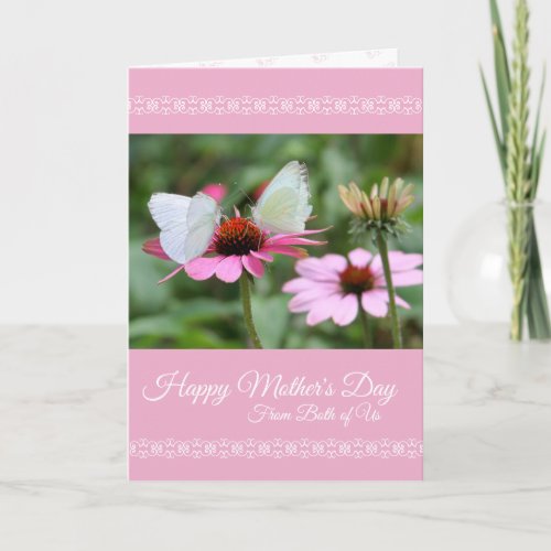 Mothers Day Card from Both of Us with Butterfiles