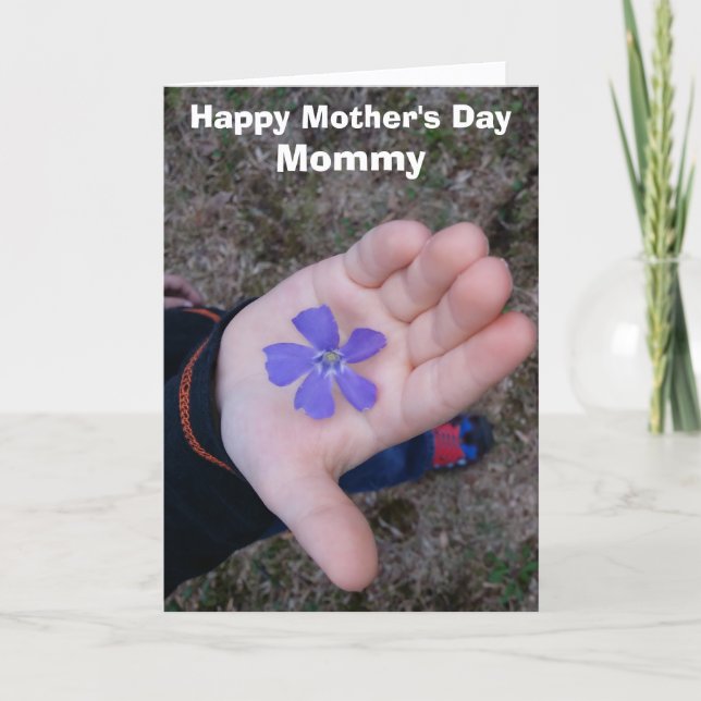 Mother's Day Card from Child Purple Flower (Front)