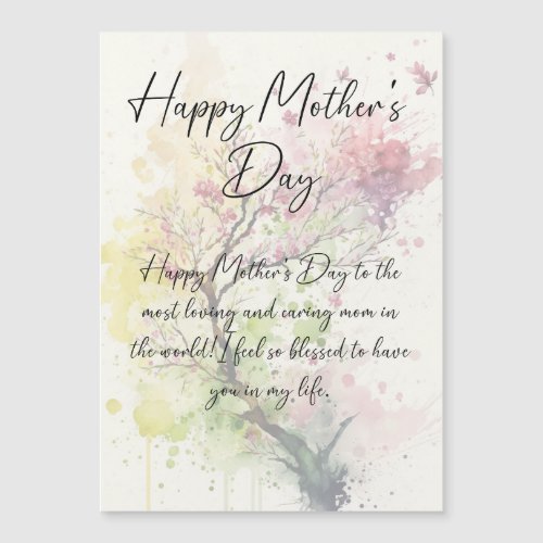 Mothers Day card from child _ thin magnet