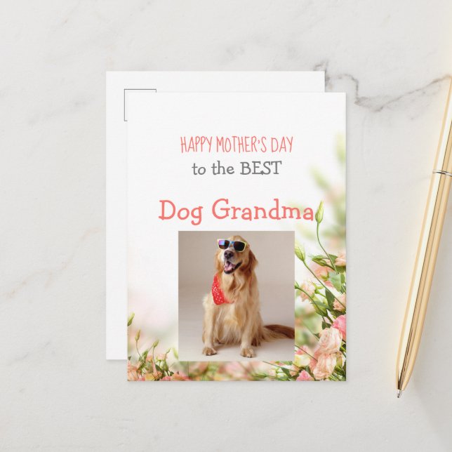 Mothers Day Card from Dog to Dog Grandma  (Front/Back In Situ)