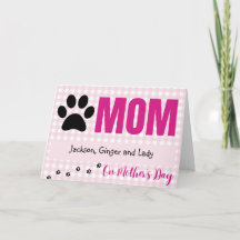 Mother's Day Card from the Pets