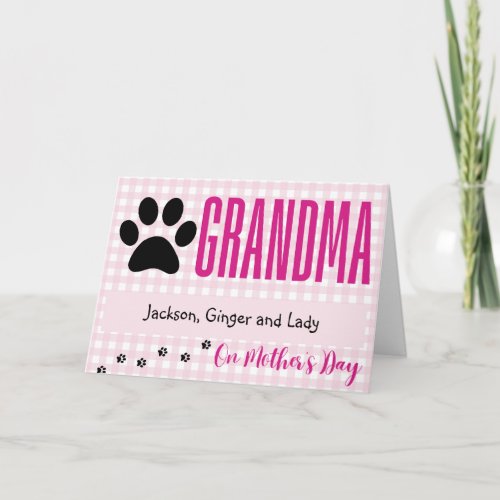Mothers Day Card from the Pets _ Grandma