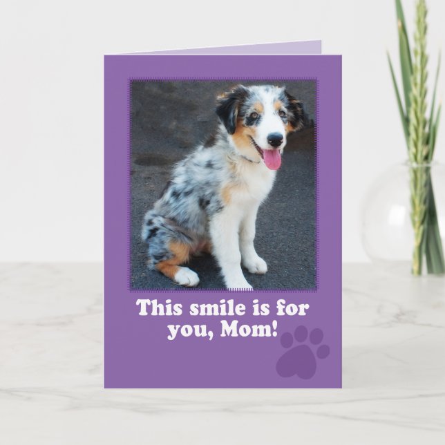 Mother's Day Card from Your Dog Photo Card (Front)