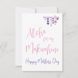 Mother's day card in Hawaiian Olelo