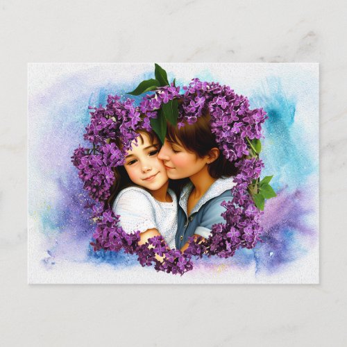 Mothers Day Card Lilacs Personalized Photo Frame